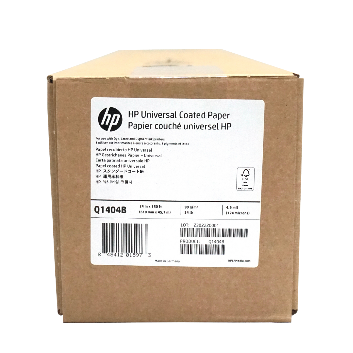 Q1404B HP Universal Coated Paper 24"x45.7M 90gsm