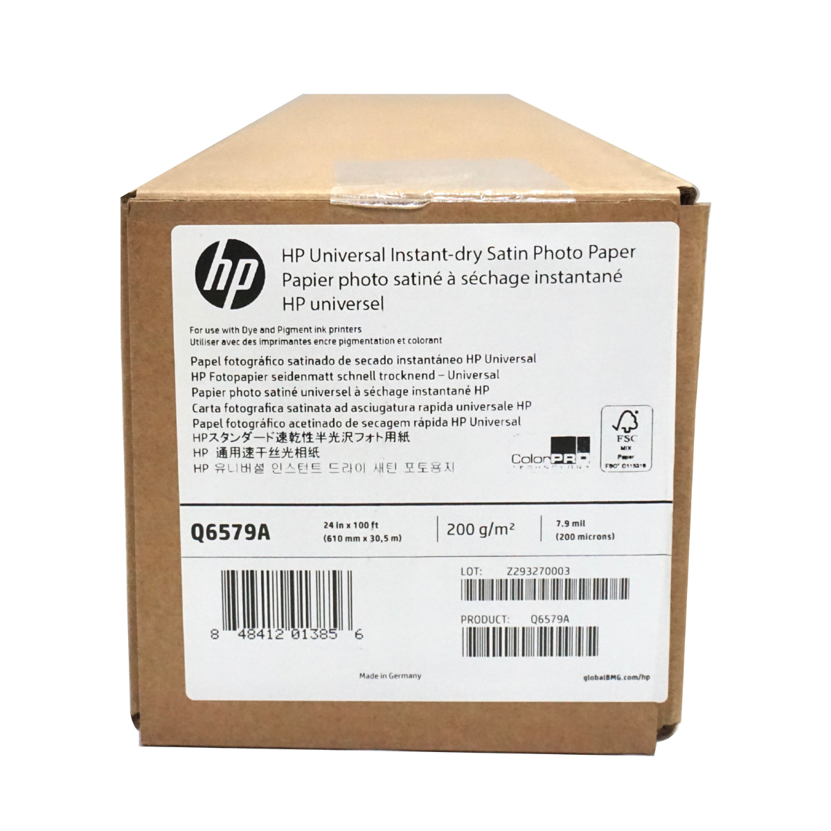 Q6579A HP Universal Instant-dry Satin Photo Paper (Semi-Gloss) 24" x 30.5M 200gsm.